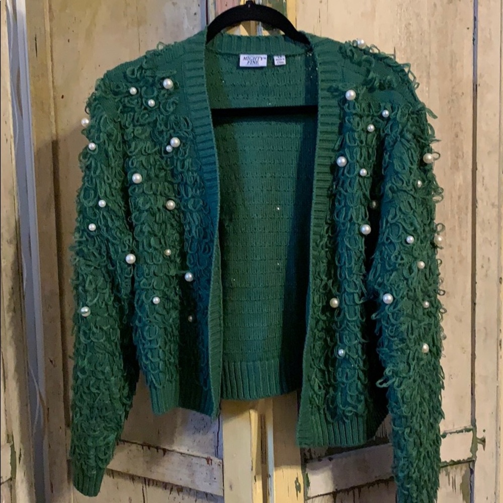 Target Mighty Fine Womens Loop and Pearl Cardigan